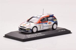 Ford Focus RS WRC #5 C. McRae / N. Grist Rally Acropolis Winner 2002 Minichamps 1:43 430028905 Diecast - image 2 of 4