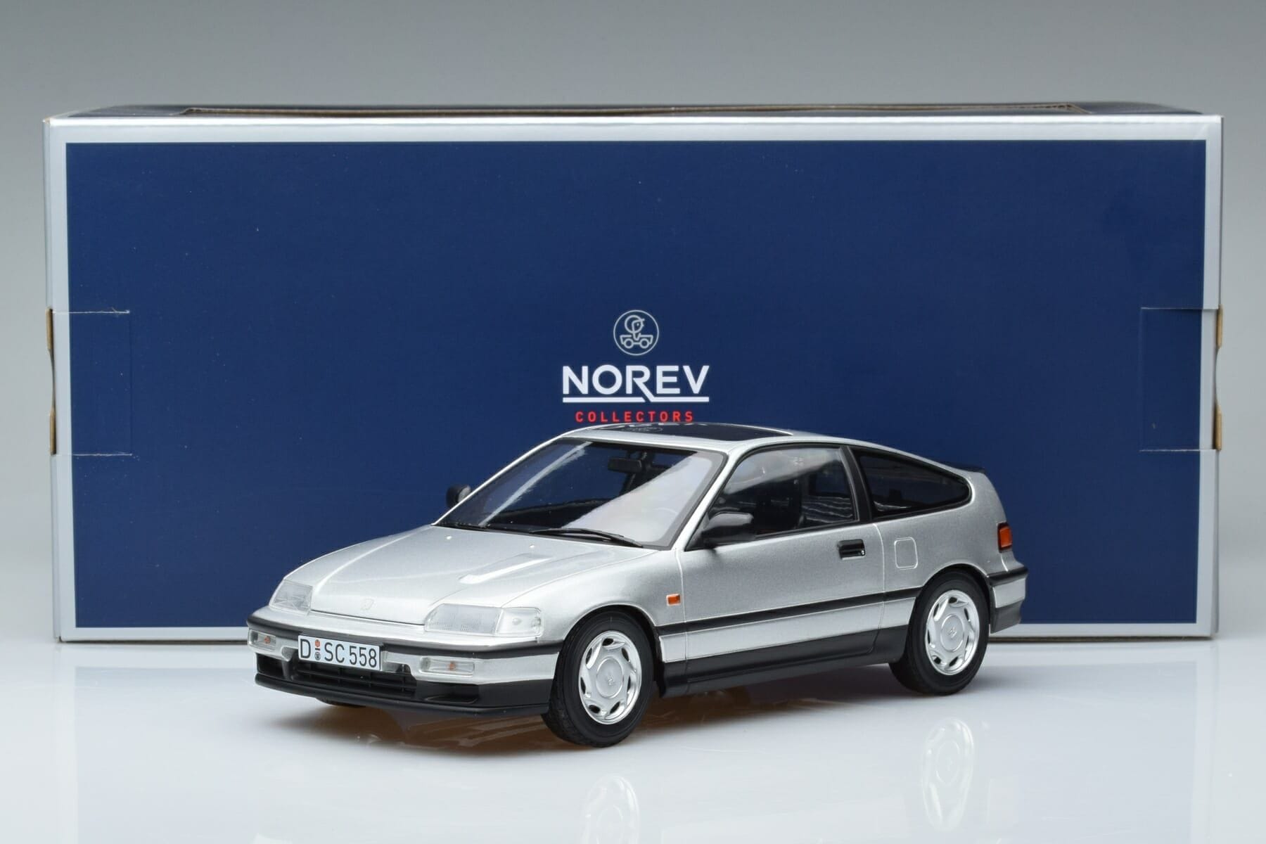 Norev Honda CRX EF 1:18 Silver Diecast Hatchback