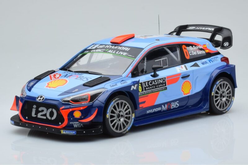Hyundai i20 Coupe WRC #6 D. Sordo / C. del Barrio Rally Monte Carlo 2018 IXO 1:18 Hyundai i20 Coupe WRC #6 D. Sordo / C. del Barrio Rally Monte Carlo 2018 IXO 1:18 18RMC030C Diecast