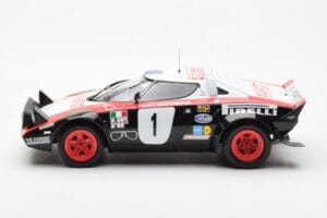 Lancia Stratos HF #1 Lancia Pirelli W. Rohrl / C. Geistdorfer Winners Dynabit Saarland Rallye 1978 Minichamps 1:18 155781701  - image 3 of 6