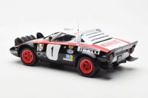 Lancia Stratos HF #1 Lancia Pirelli W. Rohrl / C. Geistdorfer Winners Dynabit Saarland Rallye 1978 Minichamps 1:18 155781701  - image 5 of 6