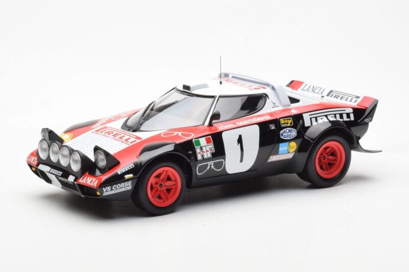 Lancia Stratos HF #1 Lancia Pirelli W. Rohrl / C. Geistdorfer Winners Dynabit Saarland Rallye 1978 Minichamps 1:18 155781701 