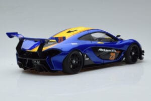 McLaren P1 GTR Blue With Yellow Stripes AUTOart 1:18 81542 Composite - image 3 of 7