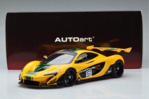McLaren P1 GTR Yellow With Green Stripes AUTOart 1:18 81544 Composite - image 7 of 7