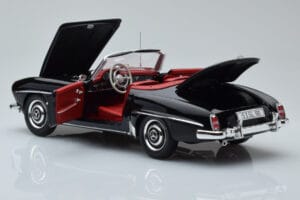 Mercedes 190 SL W121 Cabriolet Black Minichamps 1:18 100037030 Diecast - image 7 of 8