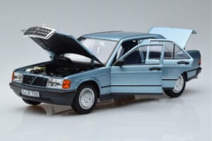 Mercedes 190E W201 Light Blue Norev 1:18 183828 Diecast - image 2 of 7
