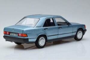 Mercedes 190E W201 Light Blue Norev 1:18 183828 Diecast - image 3 of 7