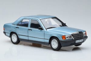 Mercedes 190E W201 Light Blue Norev 1:18 183828 Diecast - image 5 of 7