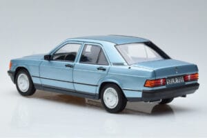 Mercedes 190E W201 Light Blue Norev 1:18 183828 Diecast - image 6 of 7