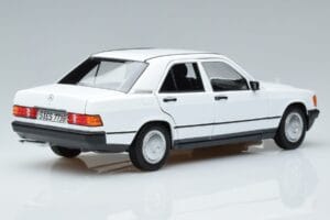 Mercedes 190 E W201 White Norev 1:18 183820 Diecast - image 3 of 7
