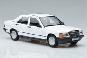 Mercedes 190 E W201 White Norev 1:18 183820 Diecast - image 5 of 7