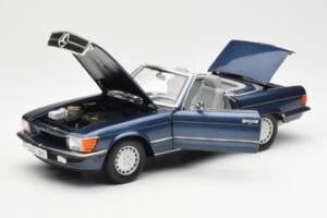 Mercedes 300 SL R107 Nautical Blue Norev 1:18 183466 Diecast - image 2 of 8
