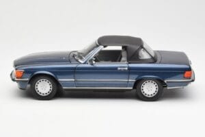 Mercedes 300 SL R107 Nautical Blue Norev 1:18 183466 Diecast - image 4 of 8