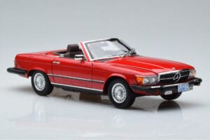 Mercedes 450 SL R107 US Version Red Norev 1:18 183729 Diecast - image 6 of 8