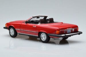 Mercedes 450 SL R107 US Version Red Norev 1:18 183729 Diecast - image 7 of 8