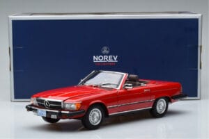 Mercedes 450 SL R107 US Version Red Norev 1:18 183729 Diecast - image 8 of 8