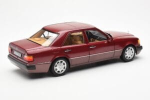 Mercedes 500E W124 Red Metallic Dealer Edition Norev 1:18 B66040699 Diecast - image 3 of 8