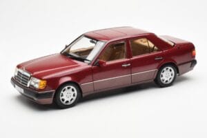 Mercedes 500E W124 Red Metallic Dealer Edition Norev 1:18 B66040699 Diecast