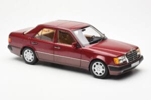 Mercedes 500E W124 Red Metallic Dealer Edition Norev 1:18 B66040699 Diecast - image 6 of 8