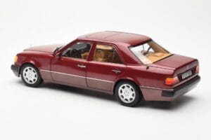 Mercedes 500E W124 Red Metallic Dealer Edition Norev 1:18 B66040699 Diecast - image 7 of 8