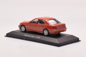 Mercedes C-Class W202 C220 Orange Metallic Dealer Edition Minichamps 1:43 B66005747 Diecast - image 3 of 4