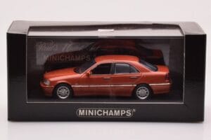 Mercedes C-Class W202 C240 Orange Metallic Minichamps 1:43 430037000 Diecast - image 4 of 4