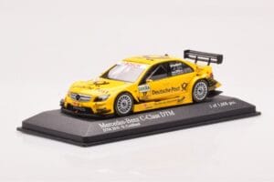 Mercedes C-Class W204 DTM Deutsche Post AMG Mercedes #17 D. Coulthard DTM 2010 Minichamps 1:43 400103817 Diecast - image 2 of 4