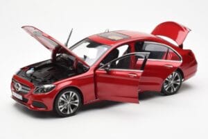 Mercedes C-Class W205 Red Metallic Asia Exclusive Norev 1:18 183835 Diecast - image 2 of 8