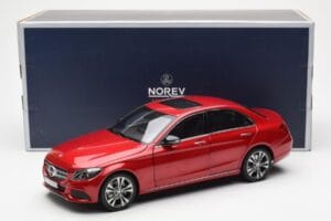 Mercedes C-Class W205 Red Metallic Asia Exclusive Norev 1:18 183835 Diecast - image 8 of 8