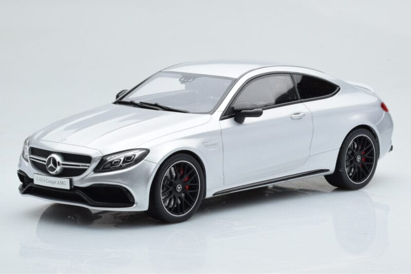 Mercedes C63S AMG C205 Coupe Silver GT Spirit 1:18 GT116 Resin