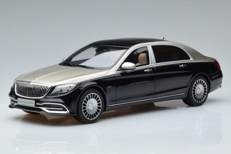 Mercedes Maybach S600 W222 Black Silver GT Spirit 1:18 GT237 Resin