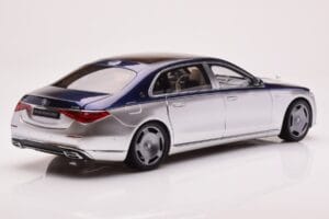 Mercedes Maybach S680 W223 Nautical Blue Cirrus Silver Almost Real 1:18 820125 Diecast - image 3 of 8