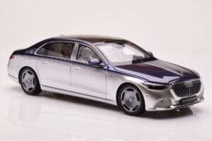 Mercedes Maybach S680 W223 Nautical Blue Cirrus Silver Almost Real 1:18 820125 Diecast - image 6 of 8