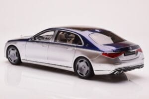 Mercedes Maybach S680 W223 Nautical Blue Cirrus Silver Almost Real 1:18 820125 Diecast - image 7 of 8