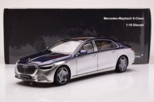 Mercedes Maybach S680 W223 Nautical Blue Cirrus Silver Almost Real 1:18 820125 Diecast - image 8 of 8