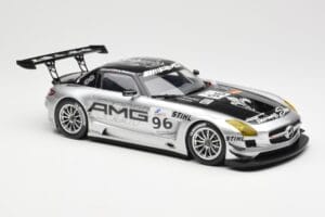 Mercedes SLS AMG GT3 #96 M. Hakkinen AMG Customer Sports 6 Hours of Zhuhai ILMC 2011 Minichamps 1:18 B66960197 Diecast - image 4 of 6