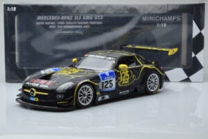 Mercedes SLS AMG GT3 Rowe Racing #125 Zehe / Bullitt / Renger / Hartung ADAC 24 Hours of Nurburgring 2013 Minichamps 1:18 151 - image 6 of 6