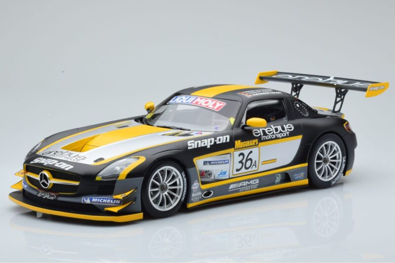 Mercedes SLS AMG GT3 Team Erebus Motorsport #36 B. Schneider / A. Jager / C. Roloff Winners Bathurst 12 Hours 2013 Minichamps 1:18 Mercedes SLS AMG GT3 Team Erebus Motorsport #36 B. Schneider / A. Jager / C. Roloff Winners Bathurst 12 Hours 2013 Minichamps