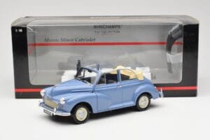 Morris Minor Cabriolet Blue Minichamps 1:18 150137030 Diecast - image 8 of 8