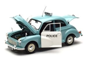 Morris Minor Police Blue & White Minichamps 1:18 150137090 Diecast - image 2 of 8