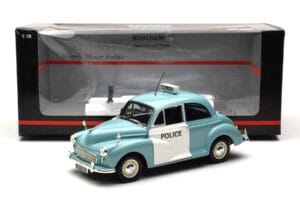 Morris Minor Police Blue & White Minichamps 1:18 150137090 Diecast - image 8 of 8