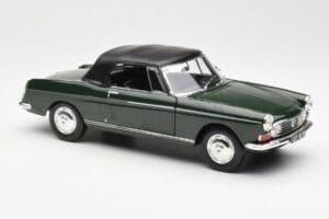 Peugeot 404 Cabriolet Antique Green Limited Edition Norev 1:18 184829 Diecast - image 6 of 8