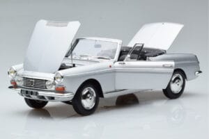 Peugeot 404 Cabriolet Silver Norev 1:18 184835 Diecast - image 2 of 8