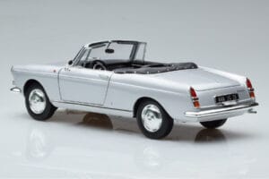 Peugeot 404 Cabriolet Silver Norev 1:18 184835 Diecast - image 7 of 8