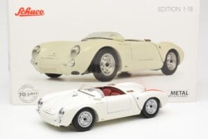 Porsche 550 Spyder 70 Years Edition White Schuco 1:18 450033300 Diecast - image 8 of 8