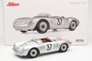 Porsche 550 RS Spyder #37 H. Polensky / R. von Frankenberg 24 Hours of Le Mans 1955 Schuco 1:18 450033400 Diecast - image 8 of 8