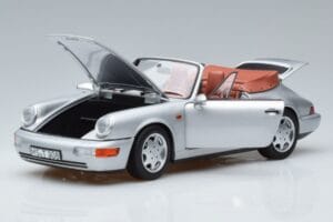 Porsche 911 964 Carrera 2 Cabriolet Silver Norev 1:18 187330 Diecast - image 2 of 7
