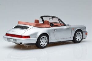 Porsche 911 964 Carrera 2 Cabriolet Silver Norev 1:18 187330 Diecast - image 3 of 7