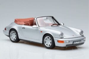 Porsche 911 964 Carrera 2 Cabriolet Silver Norev 1:18 187330 Diecast - image 5 of 7