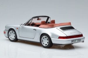 Porsche 911 964 Carrera 2 Cabriolet Silver Norev 1:18 187330 Diecast - image 6 of 7